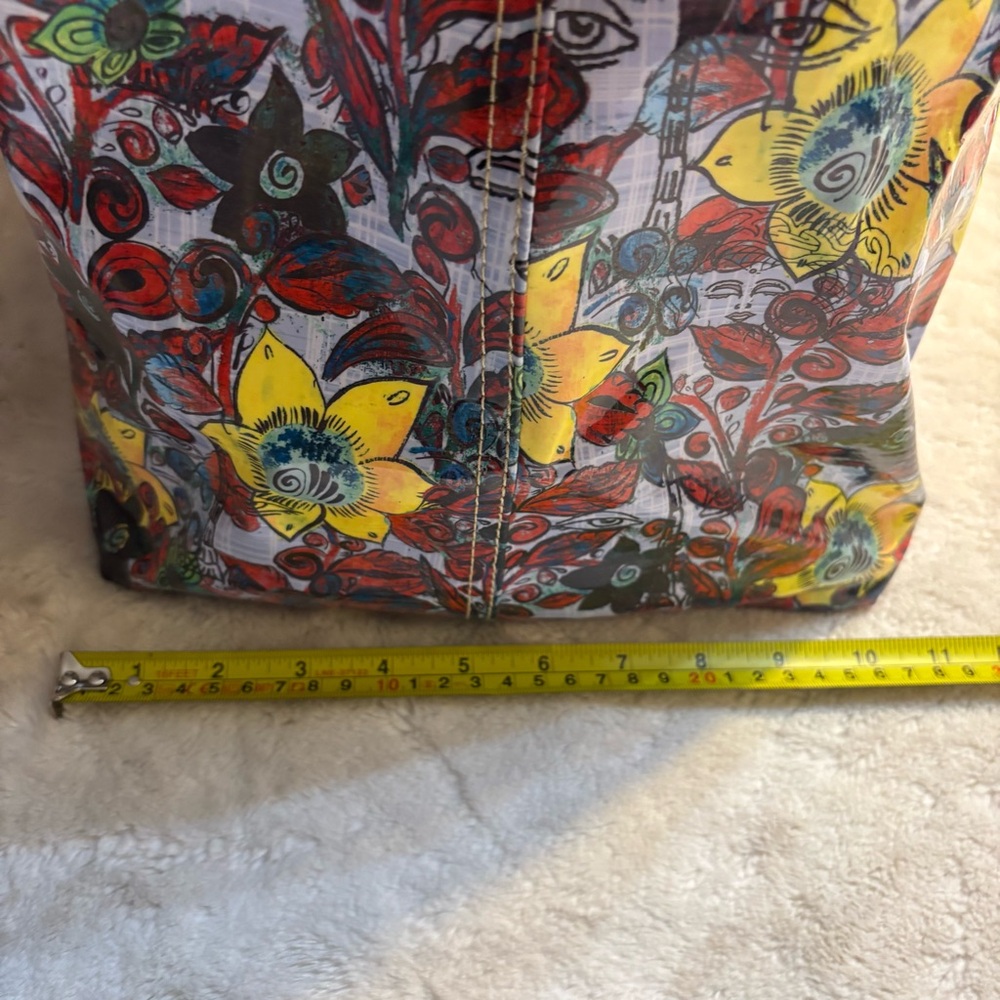 Sale! NEW Consuela Jumbo Tote Bag Sawyer Floral Sunflowers Yellow Red Blue NWT - Picture 12 of 16